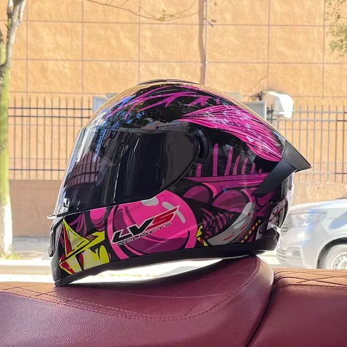Casque de moto intégral avec double lentille