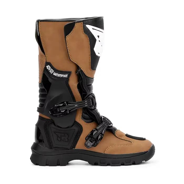 Bottes de moto en cuir imperméables pour hommes et femmes
