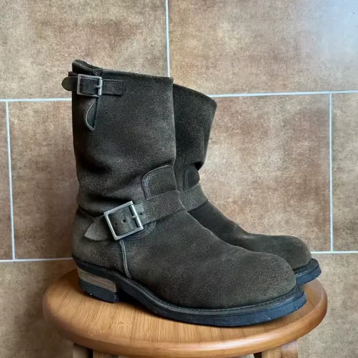 Bottes de moto en cuir véritable pour hommes