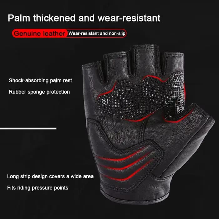 VEMAR – gants de Moto Vintage demi-doigt pour hommes
