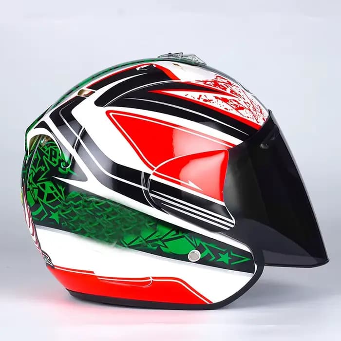 Hommes et femmes moto tout-terrain Casque d'été épée verte demi