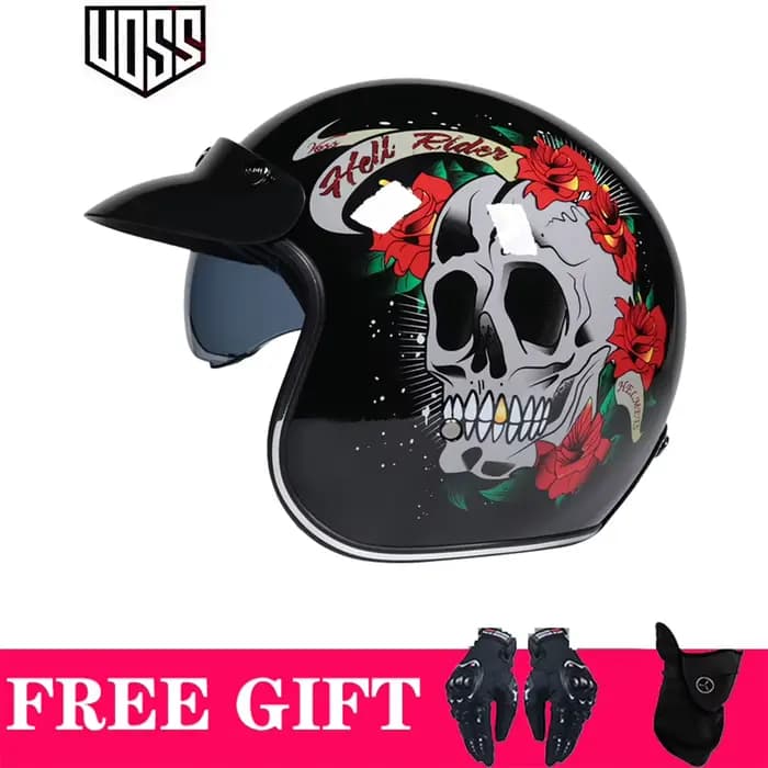 Casque de moto professionnel léger Jet Capacete de Style français Vespa Scooter