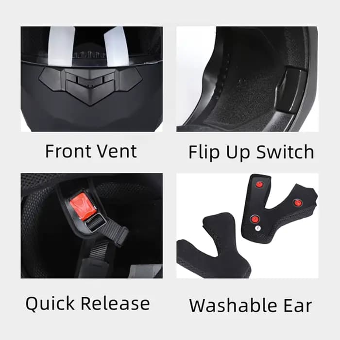 BLD personnalisé Moto casque intégral hommes femmes mode double lentille casques Motocross course modulaire rabattable