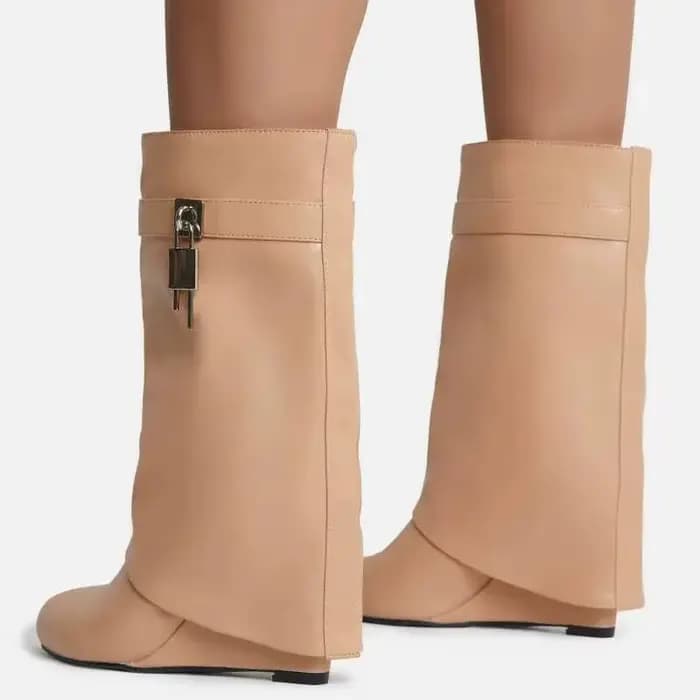 Shark Lock – bottes de moto en cuir blanc et rouge pour femme