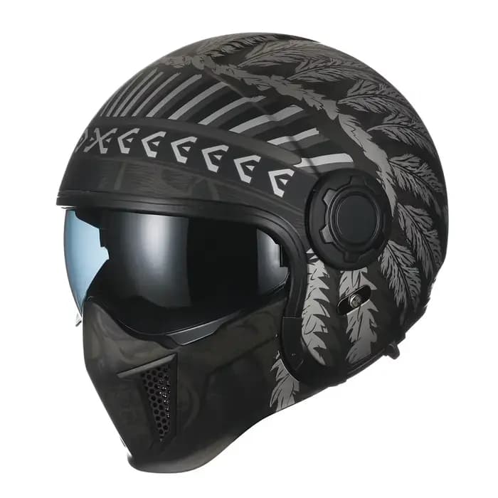 Casque de moto modulaire à double visière