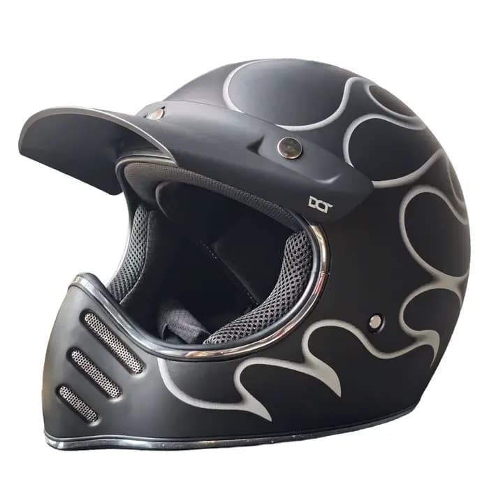 Casque de moto tout-terrain bec d'aigle vintage