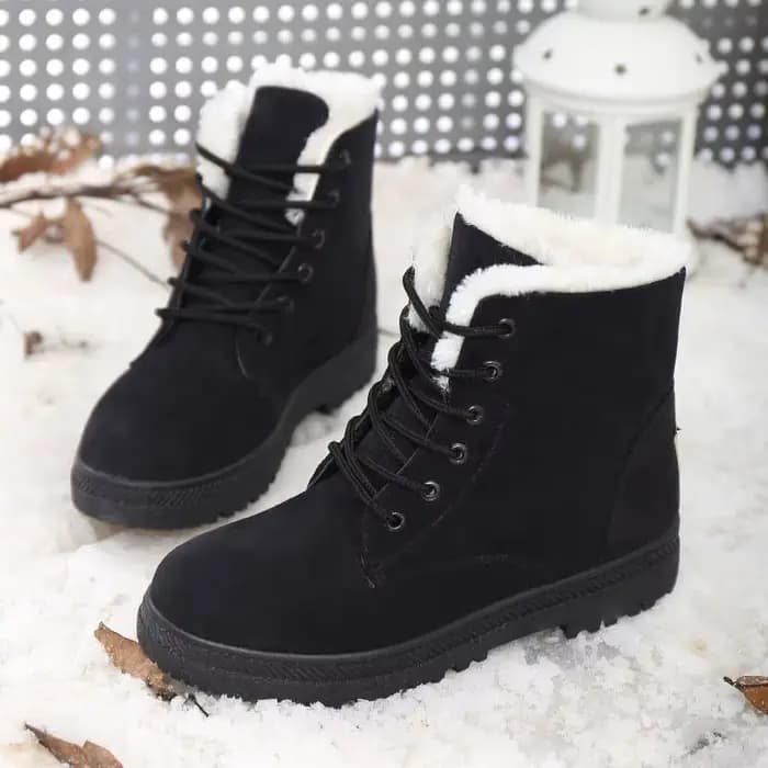 2025 hiver nouvelle mode femmes bottes épaissi chaud coton chaussures daim semelle épaisse antidérapant femme baskets bottes de neige décontractées