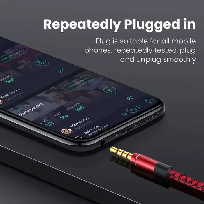Câble Audio ligne Aux d'extension mâle à mâle
