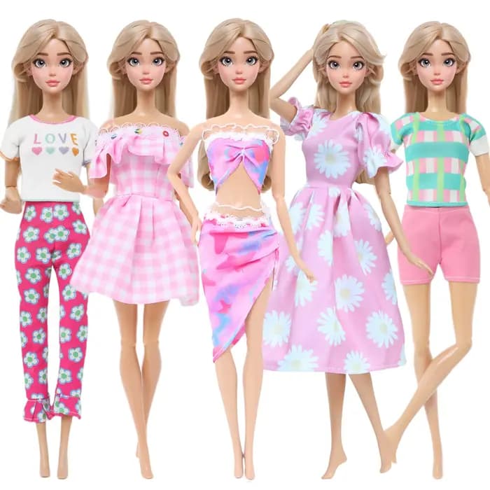 Tenue de poupée tendance 11,8'' style mixte, robe de mariée colorée, t-shirt, pantalon, accessoires DIY, vêtements pour poupée jouet 11,5''