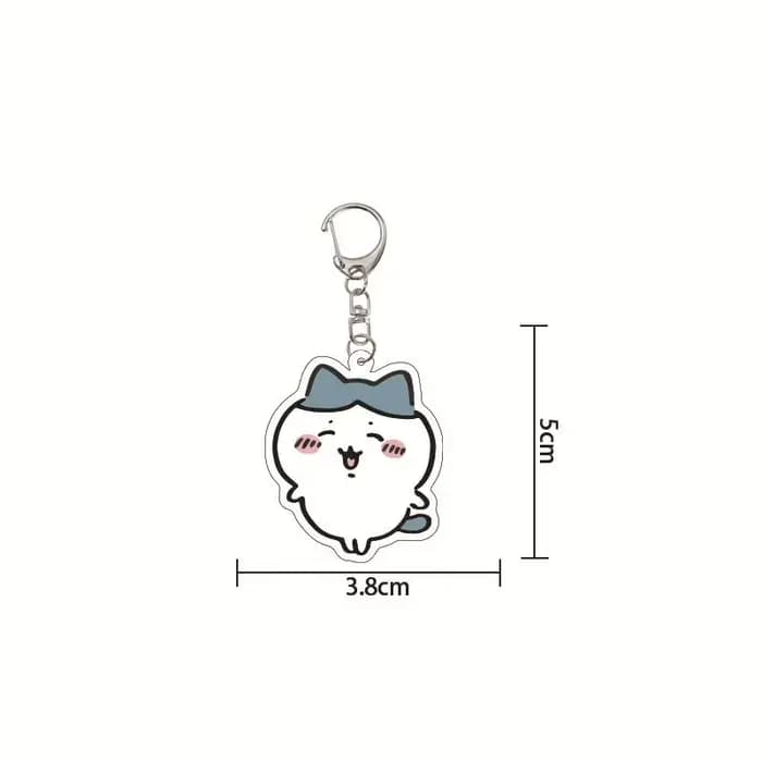 Porte-clés Kawaii Usagi Chiikawa en acrylique, pendentif de dessin animé mignon, breloque de sac, porte-clés pour filles, adolescentes, accessoire de sac à dos, cadeau