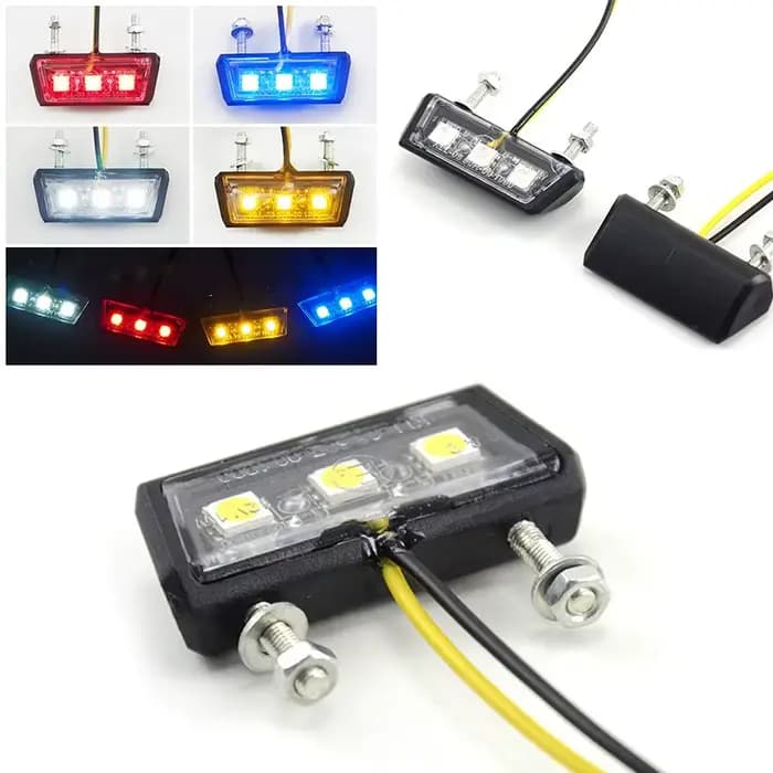 Lumière LED pour plaque d'immatriculation de moto