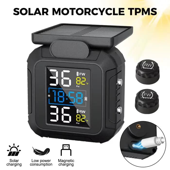 Avec horloge moto TPMS 2 capteurs de pneus système de surveillance de la pression