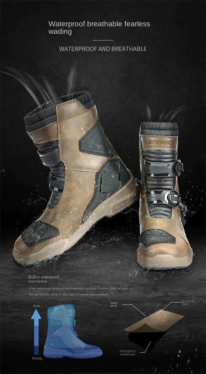 Bottes de moto SCOYCO pour hommes