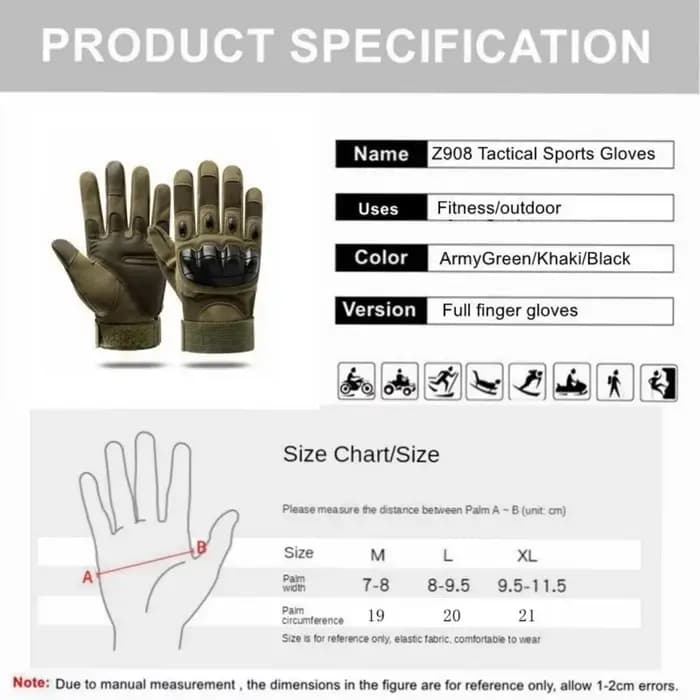 Gants tactiques pour moto