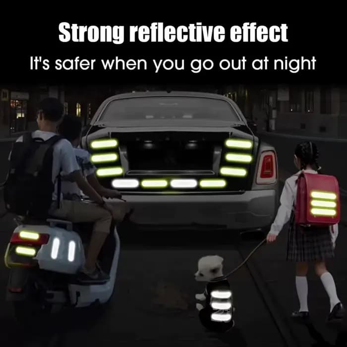 Autocollant réfléchissant auto-adhésif pour casque