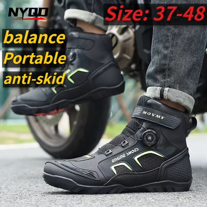 Bottes de moto 2026 pour hommes en cuir respirantes antidérapantes résistantes à l'usure pour motards