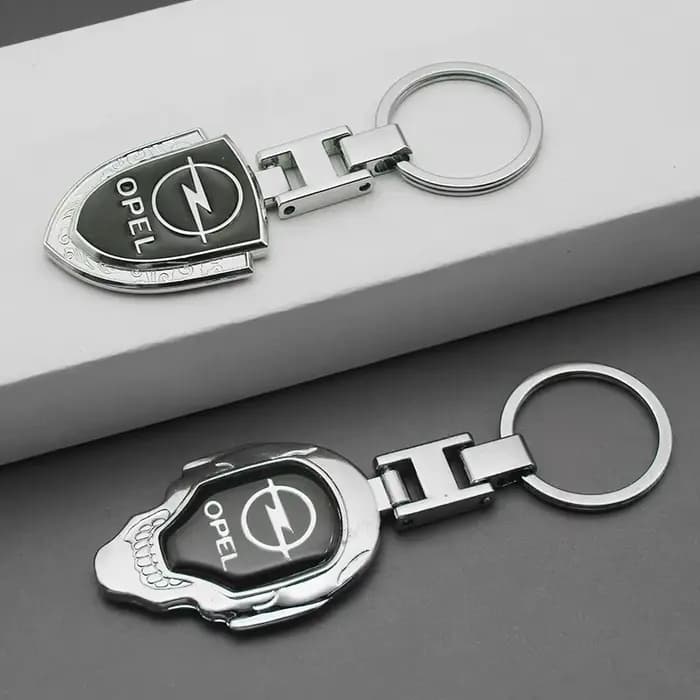 Porte-clés de voiture en métal/cuir, emblème pour Opel Astra Grandland Corsa Mokka Frontera Insignia Zafira, accessoires