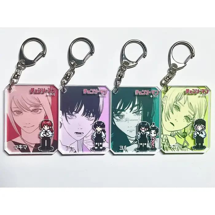 Porte-clés en acrylique Kawaii Chainsaw Man Makima, accessoires de sac, produits périphériques, pendentif de sac, cadeau