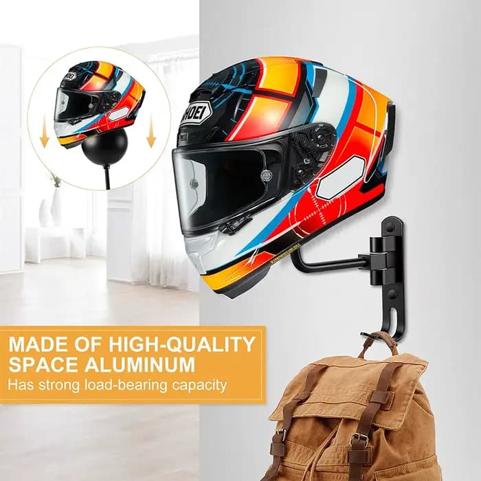 Support mural pour casque de moto