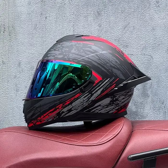 Casque de moto intégral approuvé par le DOT pour hommes et femmes