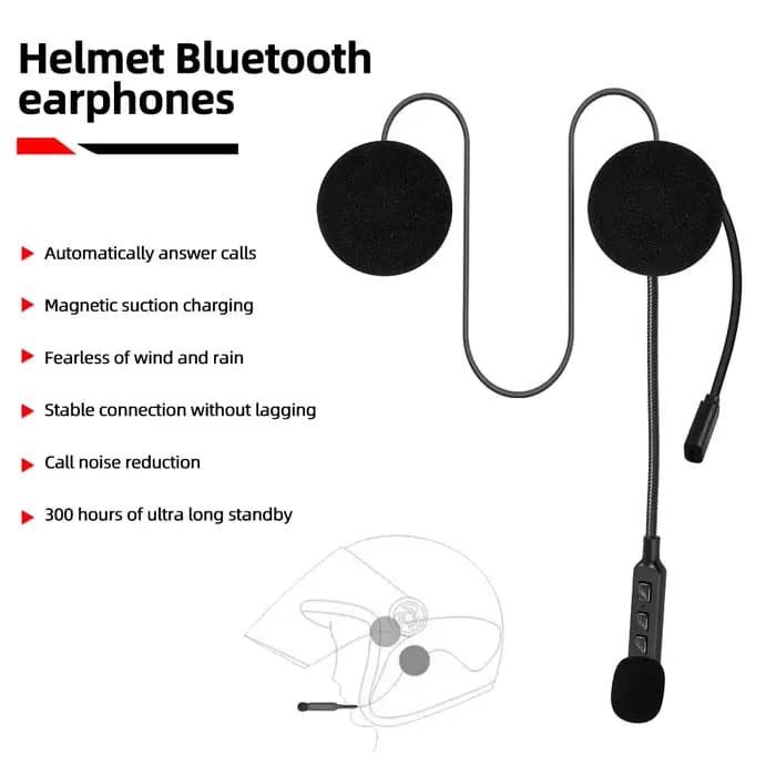 Casque de moto Bluetooth 5.2