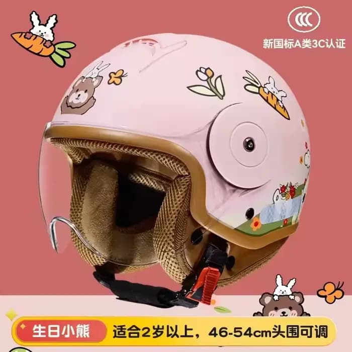 Modèle de bande dessinée enfant Moto casque intégral pour enfants Casco