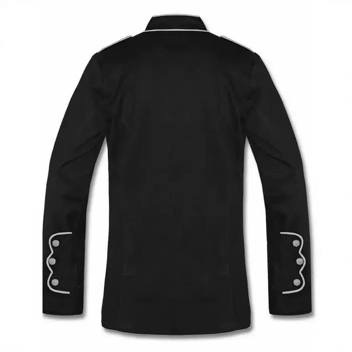 Veste gothique militaire pour hommes, manteau d'officier noir avec col châle, décontracté, fête, voyage, coton, Nylon, lin, mélange, printemps