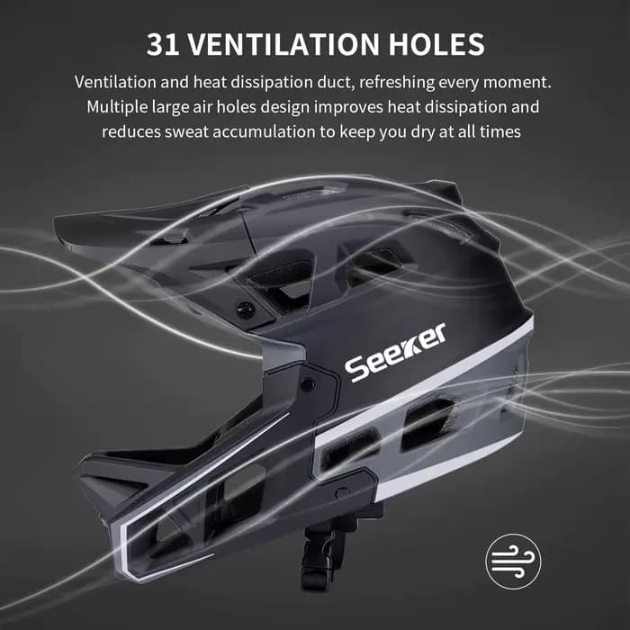 SEEKER VTT tout-terrain casque complet intégré formant course descente