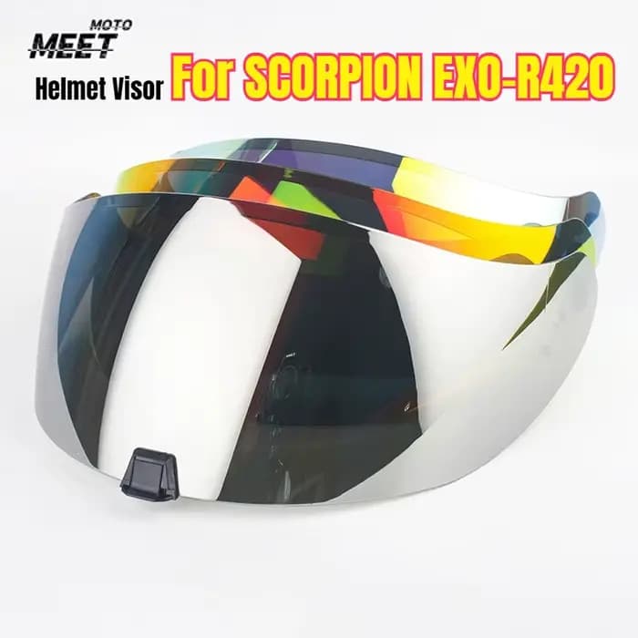 Capacete pour SCORPION EXO-R420 visière bouclier lentille Moto accessoires casque intégral Anti-UV ForScorpion