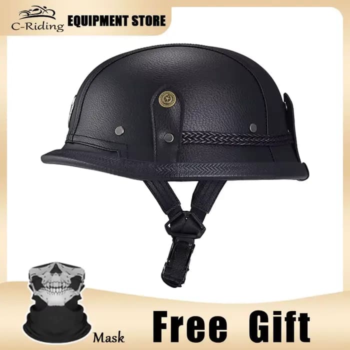 Casque rétro noir Vintage