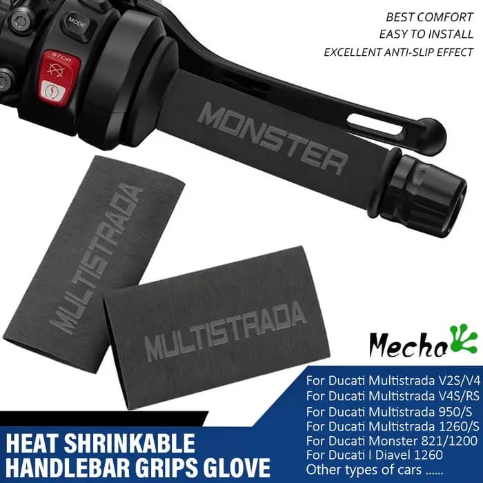 Pour Ducati Multistrada 950 1100 1200/S/GT 1260 DIAVEL 1260 Monster 696 821 795 couvercle de poignée thermorétractable