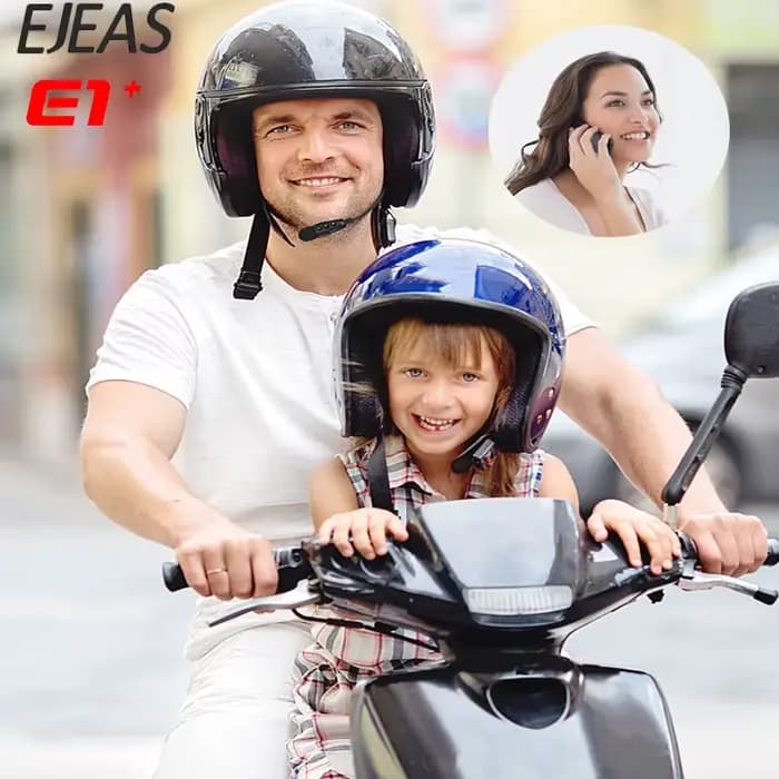 EJEAS E1 + casque de moto Bluetooth