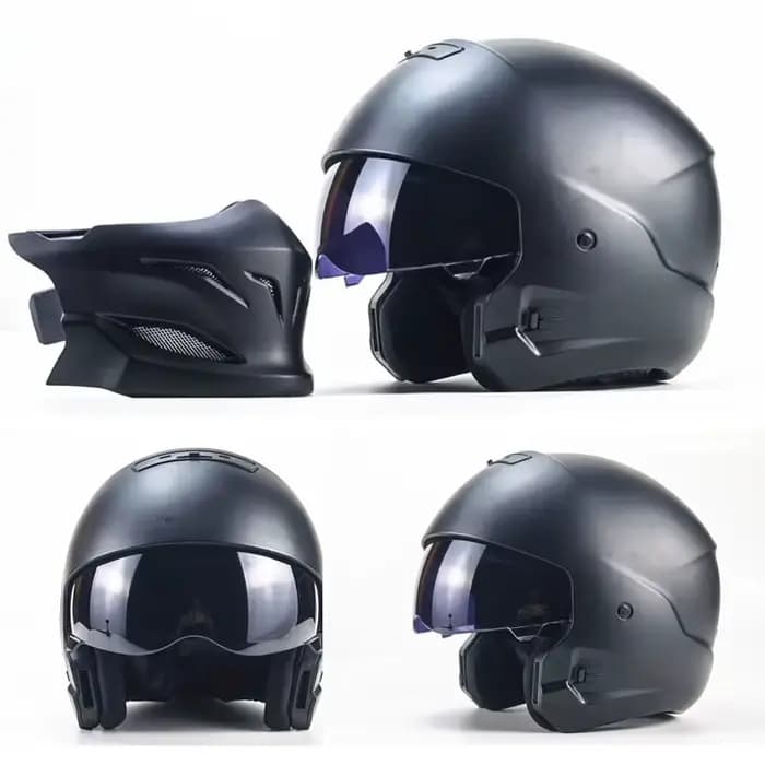 Casque de moto intégral rétro Predator