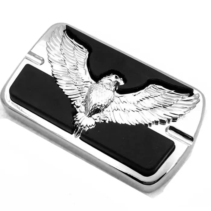 Pédale de frein chromée avec emblème d'aigle pour moto Harley Electra Glide FLHT Softai Dyna Fatboy FLSTF Touring