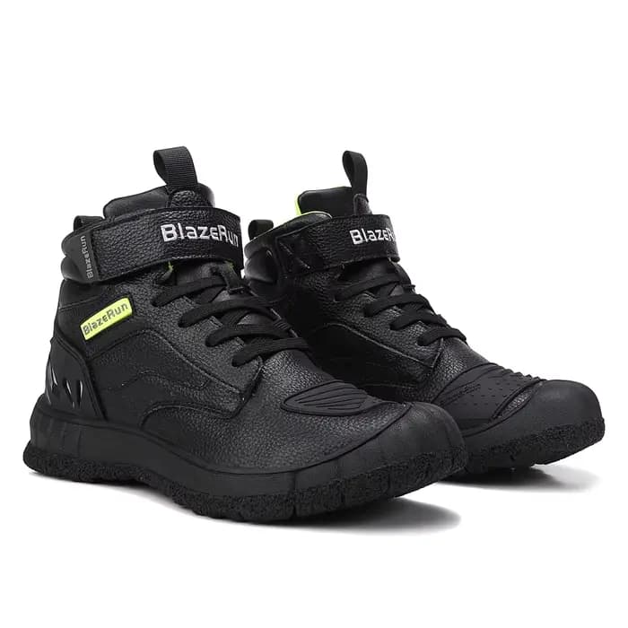 Bottes de moto en cuir pour hommes
