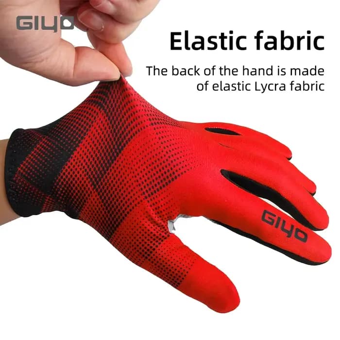Giyo automne/hiver gants longs velours thermique vtt vélo de route doigt complet