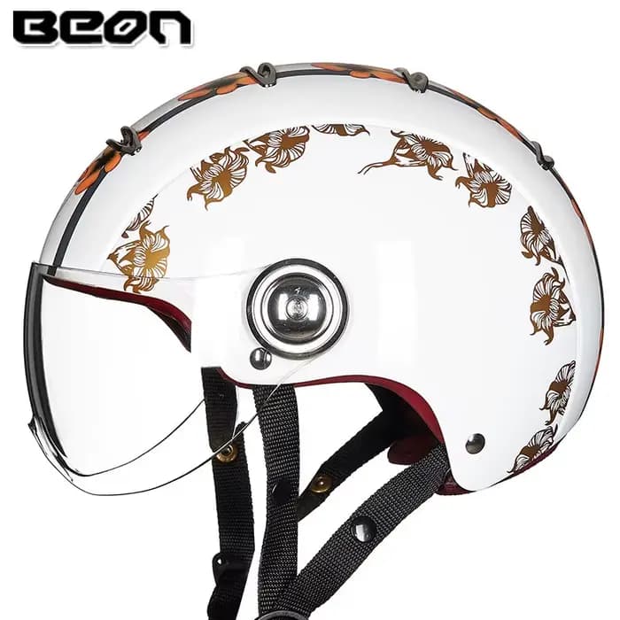 Casque de moto demi-face vintage BEON pour hommes et femmes