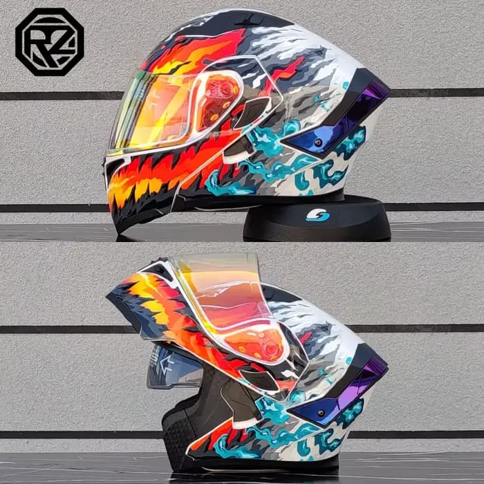 ORZ haute qualité casque rabat modulaire Double lentille