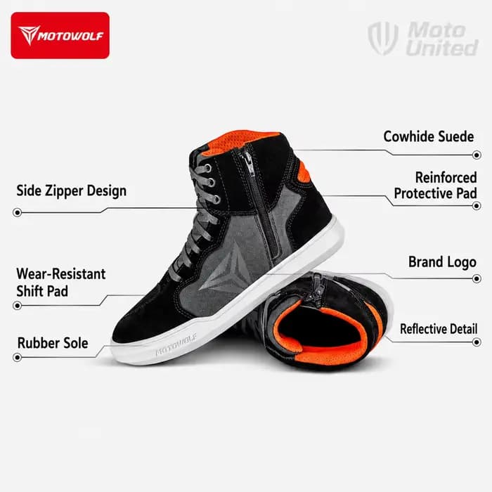 Chaussures de moto respirantes Motowolf
