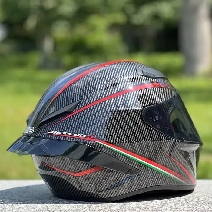 Casque de sécurité de course quatre saisons grand Spoiler noir rouge