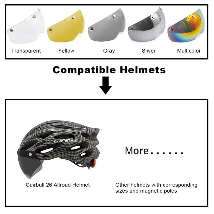 Casque de vélo lunettes de cyclisme visière accessoires route vtt Aero