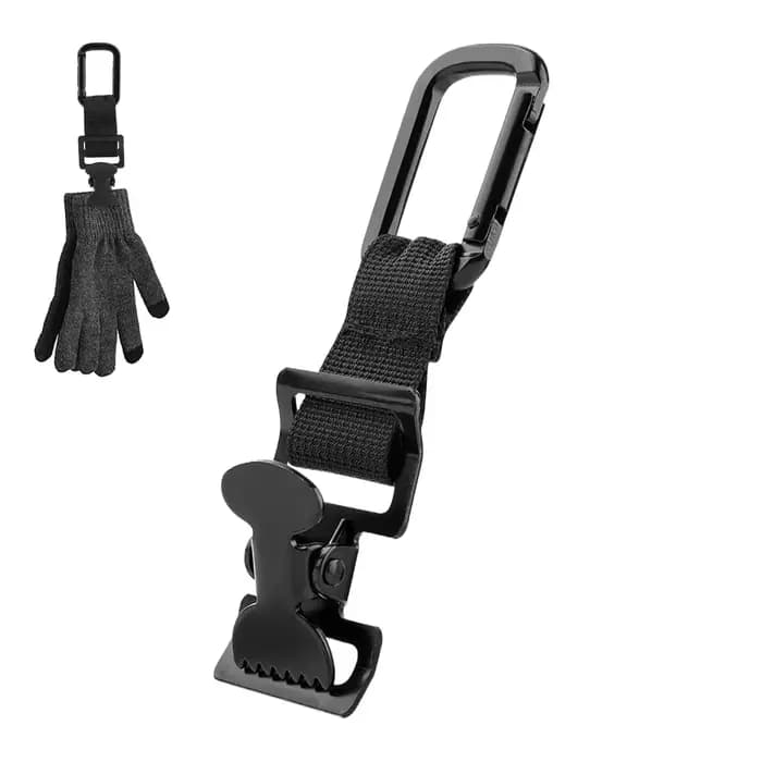 Clip de maintien de gants multifonction à design dentelé