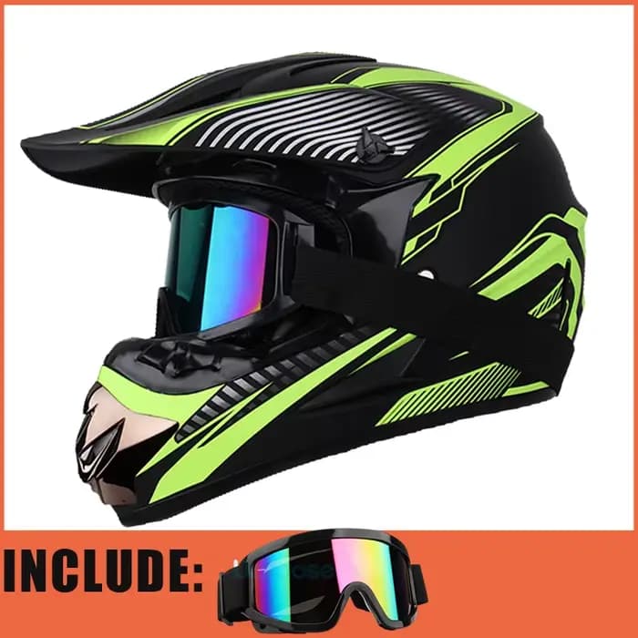 Casque de moto tout-terrain pour hommes et femmes adultes