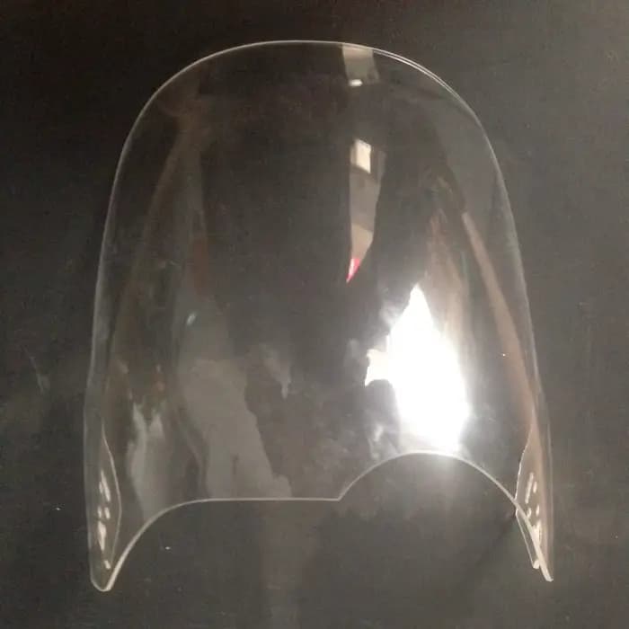 Déflecteur de vent noir clair pour moto