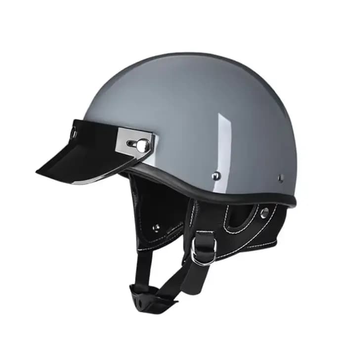 Casque de moto vintage en cuir allemand visage ouvert rétro Chopper Biker pilote certifié DOT dans les tailles S-XXL pour motocyclistes