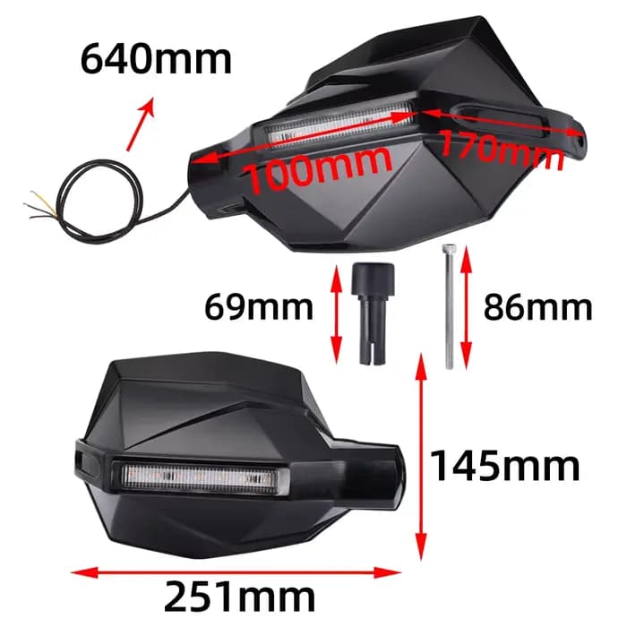 Protège-mains de moto, bouclier coupe-vent