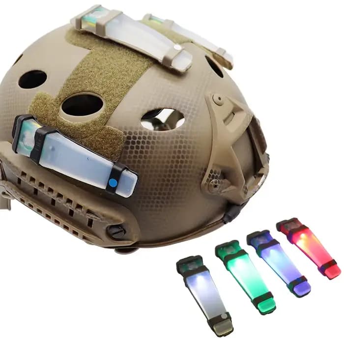 Casque tactique FMA bleu clair vert rouge IR stroboscopique étanche survie en plein air Signal de sécurité lampe Flash