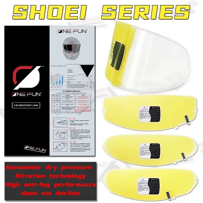 Pour casque shoei Anti-buée