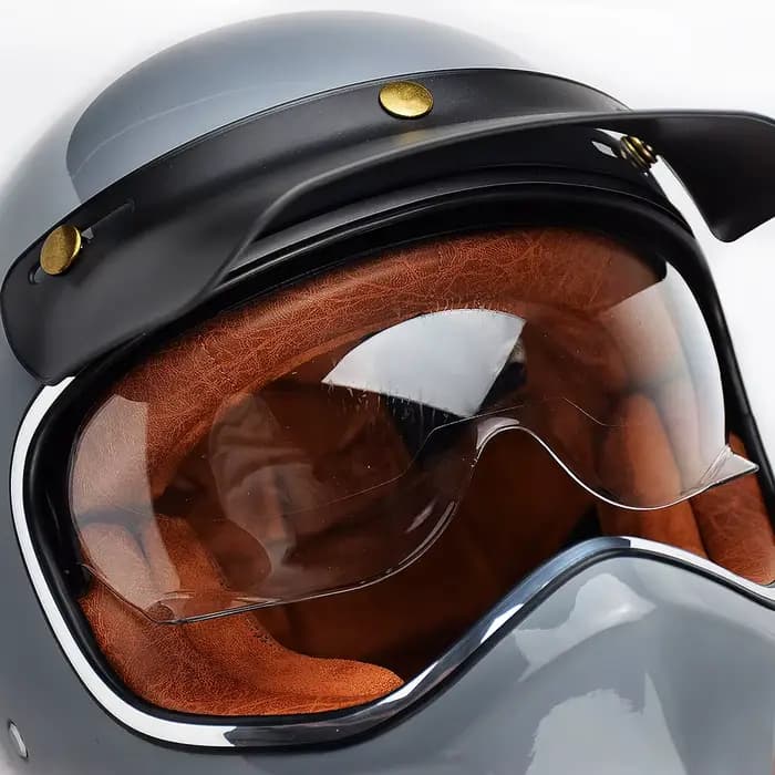 Rétro casque de Moto bord et lentille visière bouclier lunettes
