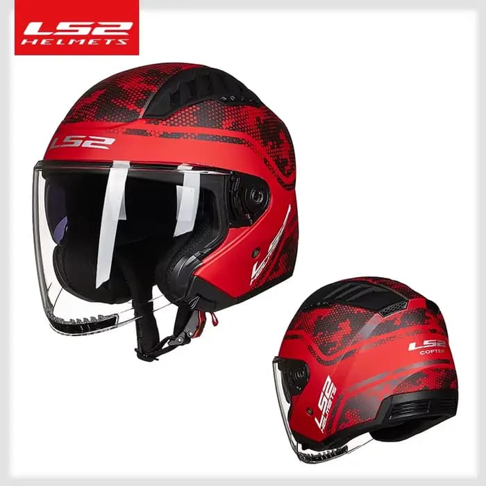 Casque de moto LS2 Copter à double visière